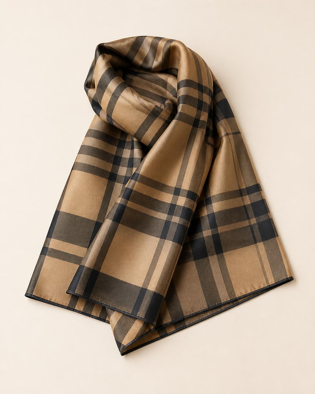 Border Plaid — Camel